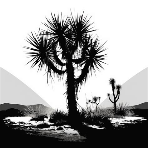 joshua tree vector|joshua tree silhouette.